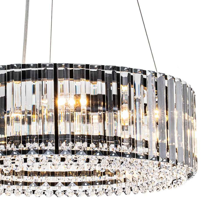 Lustre Cristal Moderne Glamour Rond pour Salon