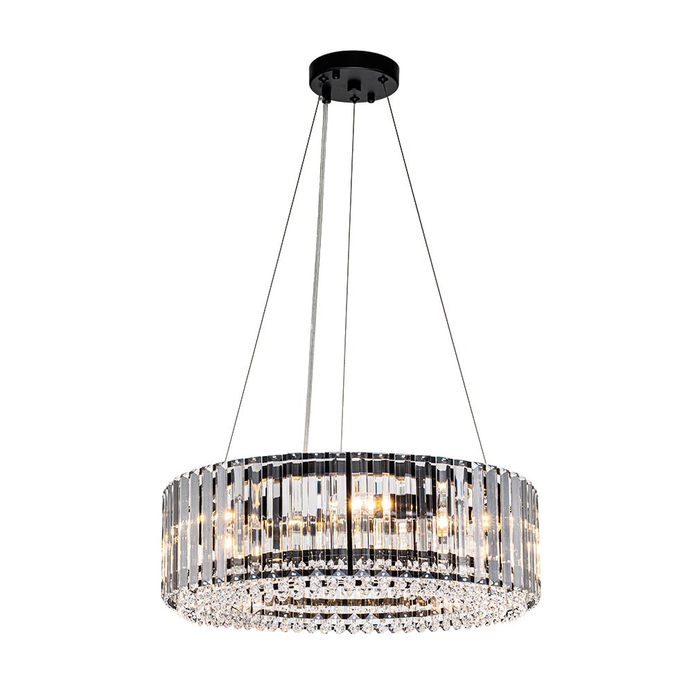 Lustre Cristal Moderne Glamour Rond pour Salon