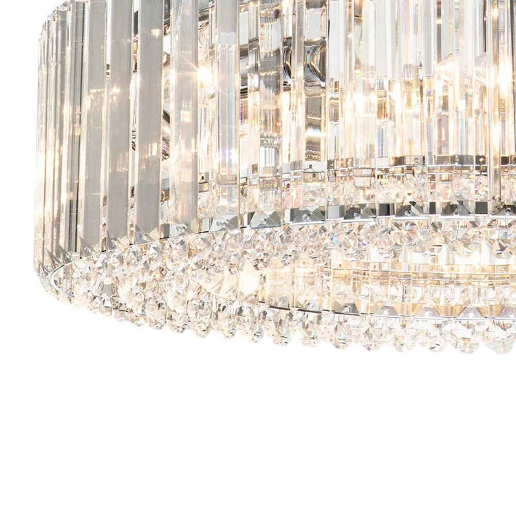 Lustre Cristal Moderne Glamour Rond pour Salon