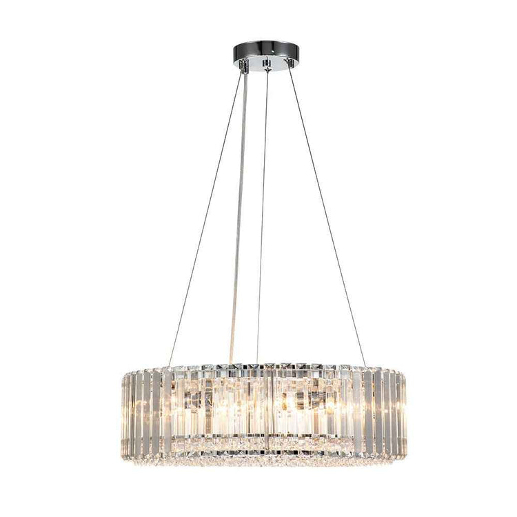 Lustre Cristal Moderne Glamour Rond pour Salon