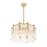 Lustre Cristal Verre Goutte à Étages pour Salon