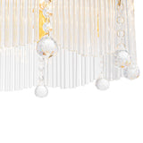 Lustre Cristal Verre Goutte à Étages pour Salon