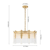 Lustre Cristal Verre Goutte à Étages pour Salon