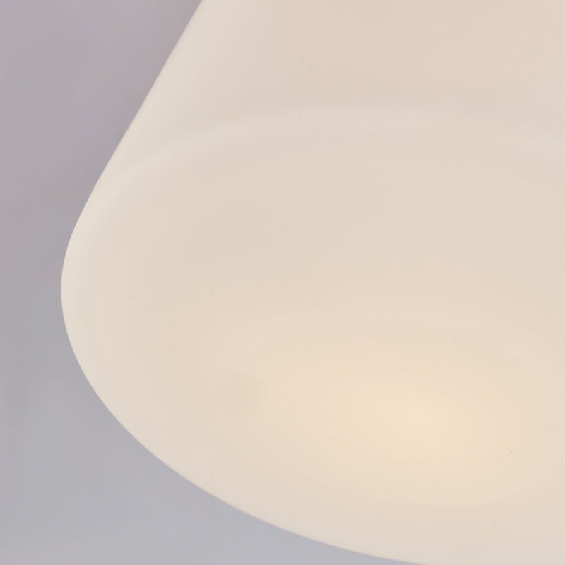 Verre cylindrique blanc du plafonnier, forme arrondie