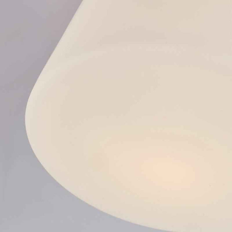 Verre cylindrique blanc du plafonnier, forme arrondie