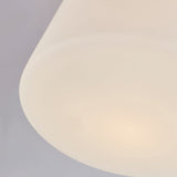 Verre cylindrique blanc du plafonnier, forme arrondie