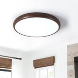 Plafonnier Salon en Bois 40 cm