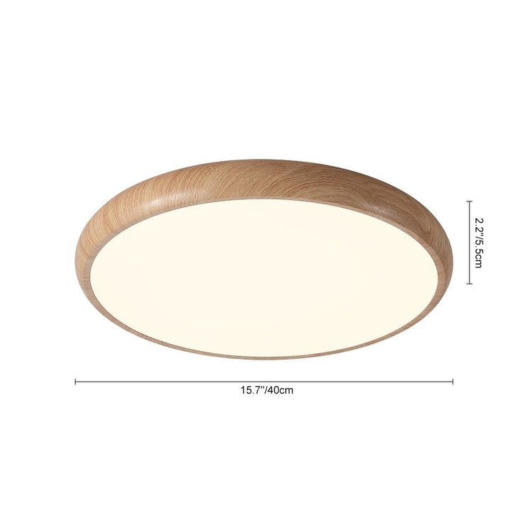 Plafonnier Salon en Bois 40 cm