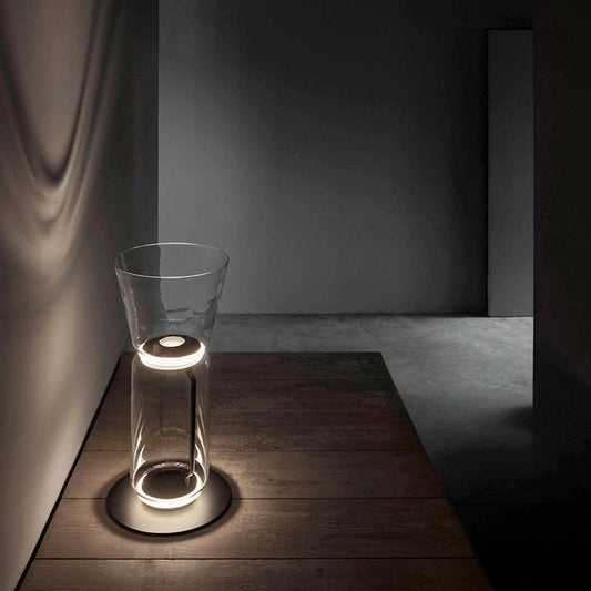 Lampe à Poser Salon Cylindre en Verre