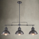Suspension Industriel 3 Lumières Barre Dôme pour Salle à Manger