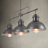 Suspension Industriel 3 Lumières Barre Dôme pour Salle à Manger