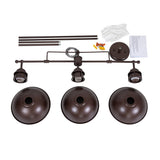 Suspension Industriel 3 Lumières Barre Dôme pour Salle à Manger