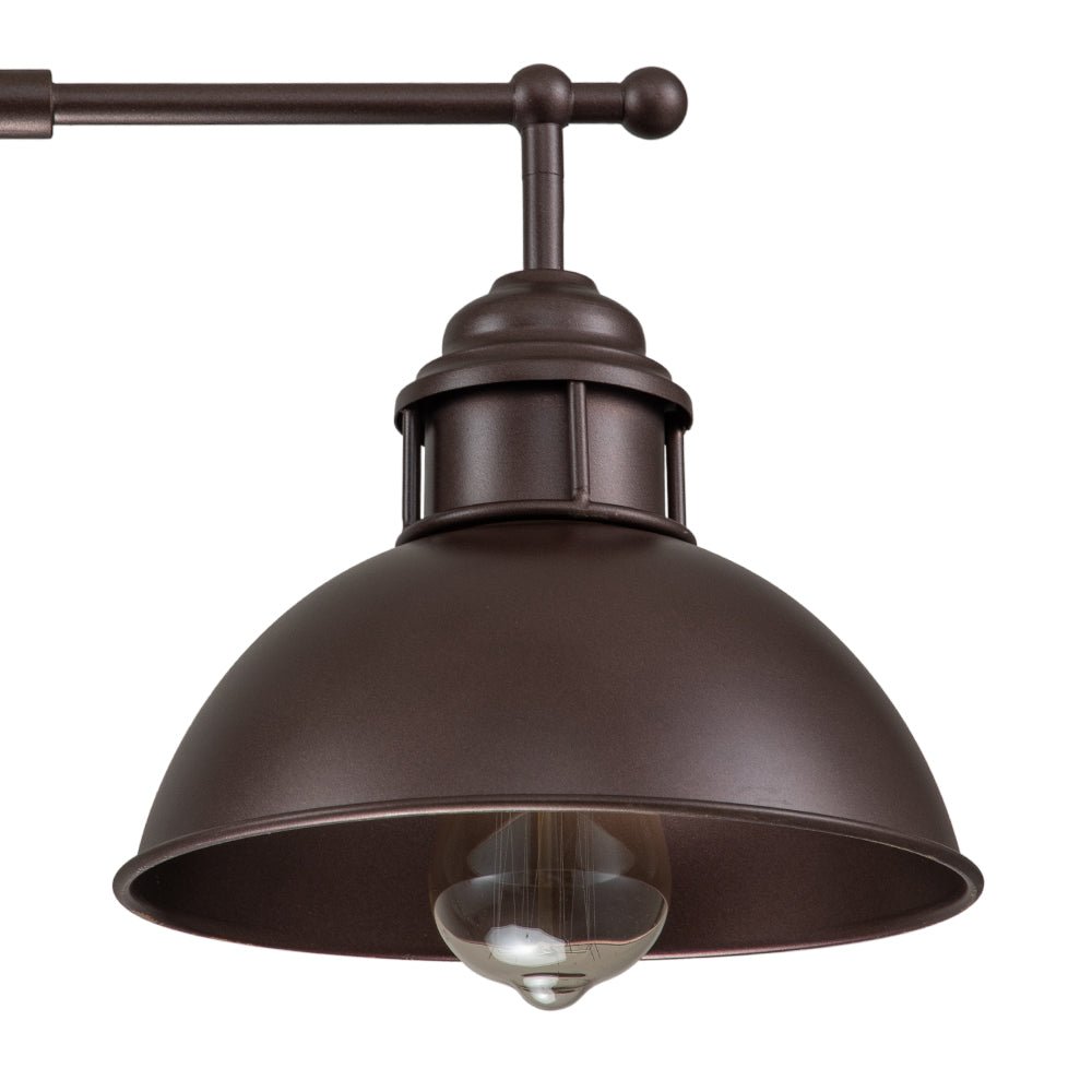 Suspension Industriel 3 Lumières Barre Dôme pour Salle à Manger