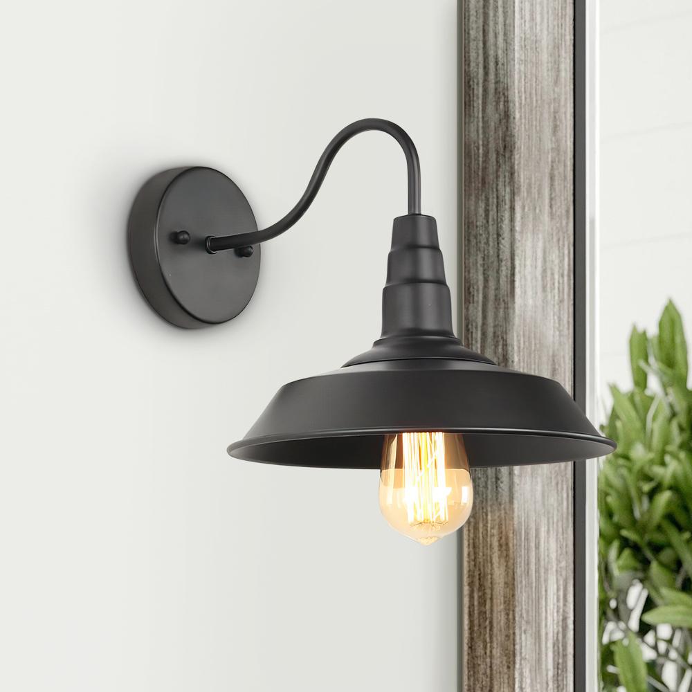 Applique Murale Industriel Noir Simple Sconce Luminaire