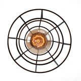 Suspension Vintage Industriel 1 Lumière Noir Cage Simple pour Salle à Manger