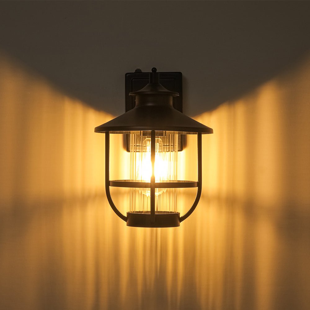 Applique Extérieure IP23 Lanterne Verre Cage