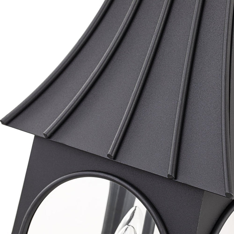 Applique Extérieure Lanterne en Verre Noir