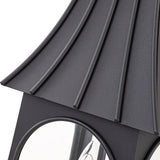 Applique Extérieure Lanterne en Verre Noir