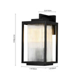 Applique Extérieure Lanterne IP23 Rayé Verre