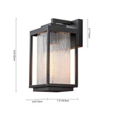 Applique Extérieure Lanterne IP23 Rayé Verre