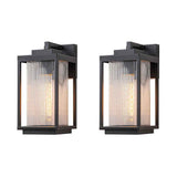 Applique Extérieure Lanterne IP23 Rayé Verre