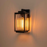 Applique Extérieure Lanterne IP23 Rayé Verre