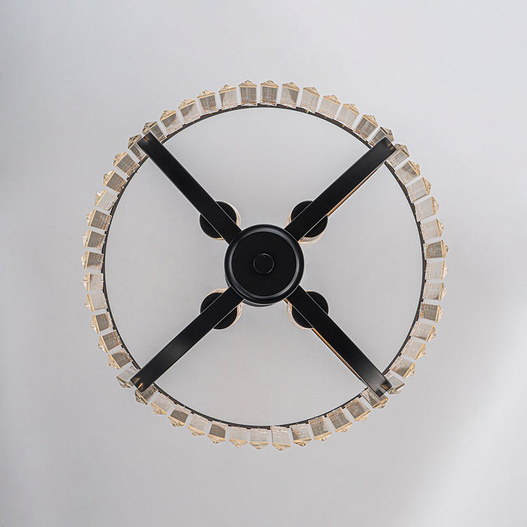 Lustre Salon Lanterne en Cristal
