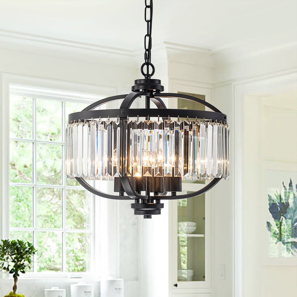 Lustre Salon Lanterne en Cristal