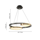 Lustre Salon Anneau en Métal 96 cm