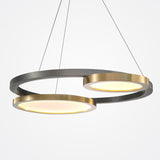 Lustre Salon Anneau en Métal 96 cm