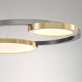 Lustre Salon Anneau en Métal 96 cm