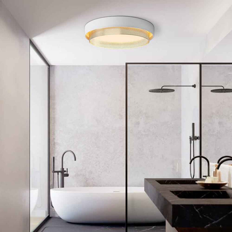 Plafonnier LED Rond Ajouré pour Salle de Bain