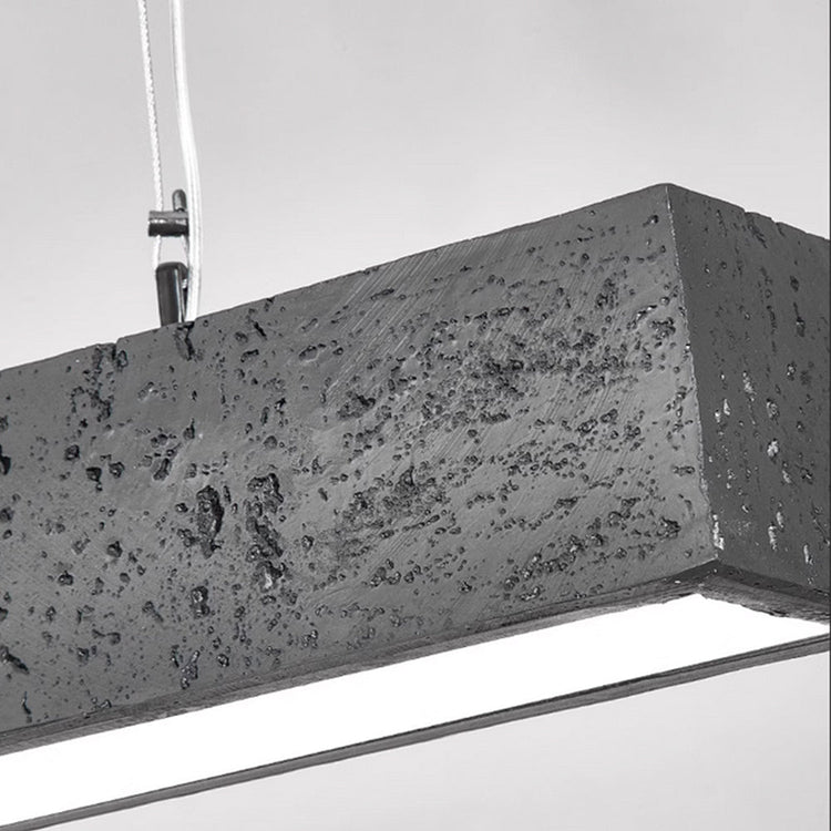 Suspension Linéaire LED Béton pour Salle à Manger