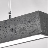 Suspension Linéaire LED Béton pour Salle à Manger