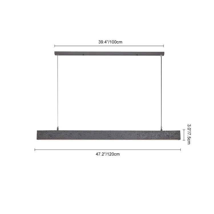Suspension Linéaire LED Béton pour Salle à Manger