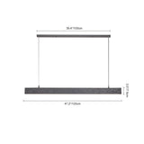 Suspension Linéaire LED Béton pour Salle à Manger