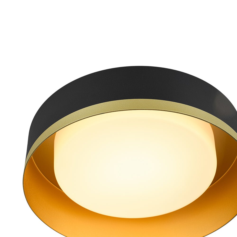 Plafonnier LED Tambour avec Laité Verre Abat-Jour pour Salle de Bain