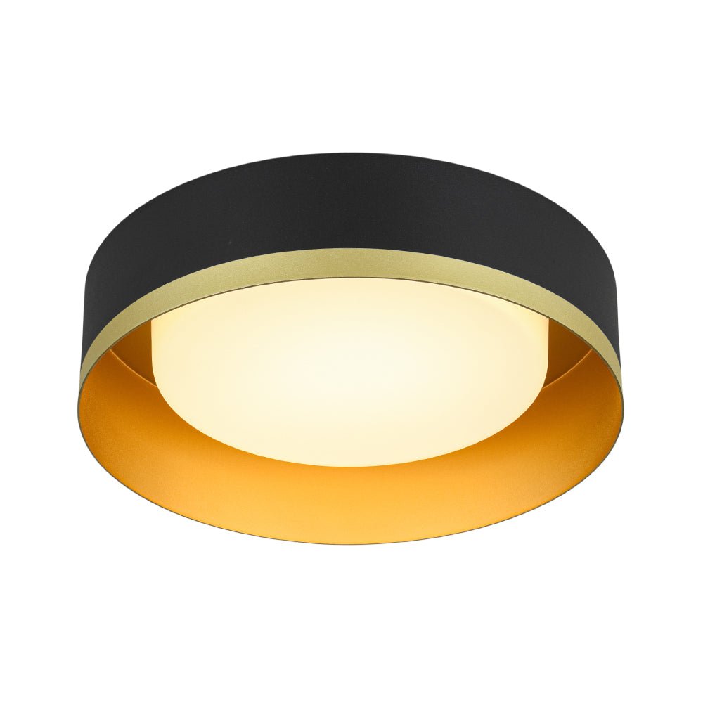 Plafonnier LED Tambour avec Laité Verre Abat-Jour pour Salle de Bain