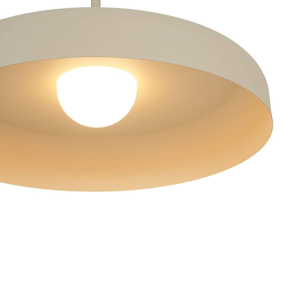 Suspension Luminaire LED Tambour Abat-Jour Dôme pour Salle à Manger