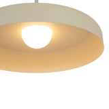 Luminaire suspendu LED à abat-jour dôme beige, lumière diffuse sous le dôme