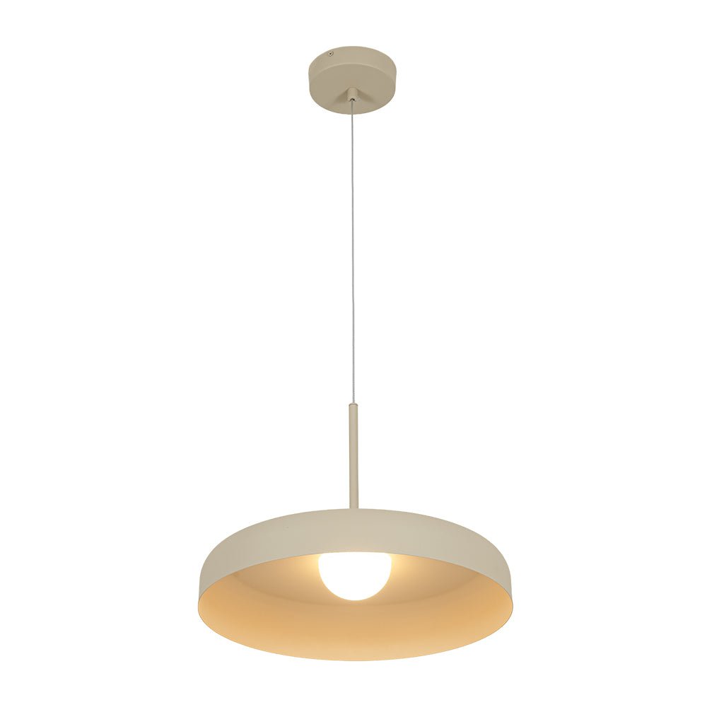 Suspension Luminaire LED Tambour Abat-Jour Dôme pour Salle à Manger