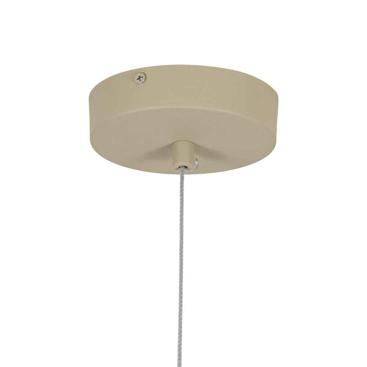 Plafonnier rond beige avec vis et câble tressé pour suspension LED