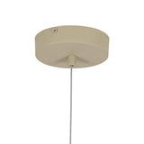 Plafonnier rond beige avec vis et câble tressé pour suspension LED
