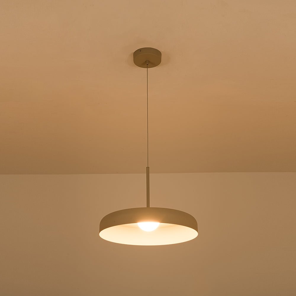 Suspension Luminaire LED Tambour Abat-Jour Dôme pour Salle à Manger
