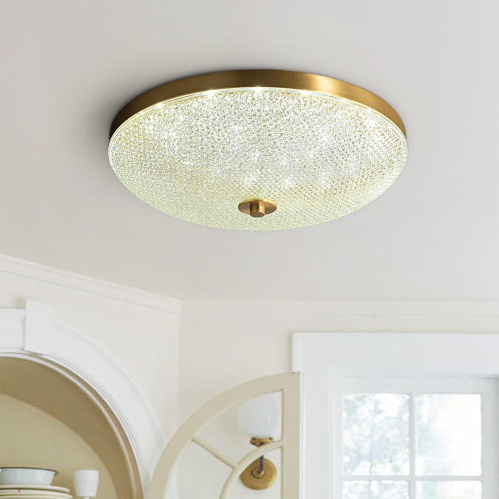 Plafonnier Salon Bol en Cristal