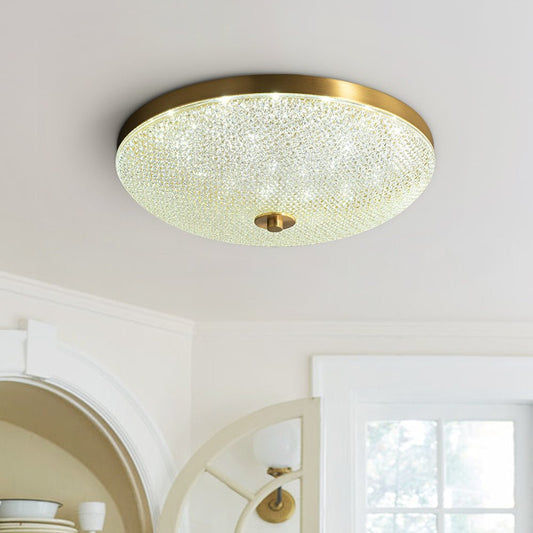 Plafonnier Salon Bol en Cristal