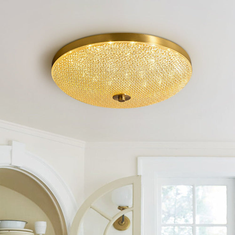 Plafonnier Salon Bol en Cristal