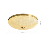 Plafonnier Salon Bol en Cristal