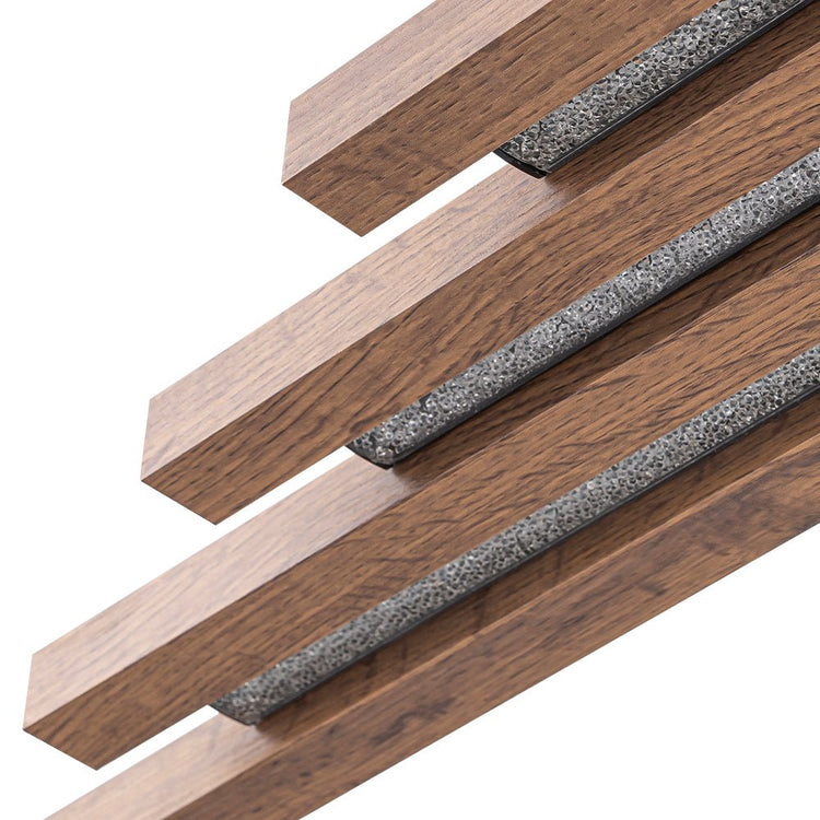 Lustre Salon Linéaire en Bois