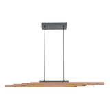 Lustre Salon Linéaire en Bois